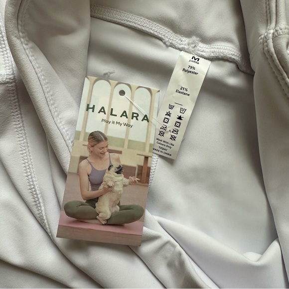 Halara Flare Leggings High Waist in White | Women's Medium Petite - Picture 4 of 6